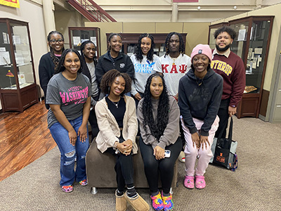 Members of the Student Alumni Council in the Louise Pettus Archives